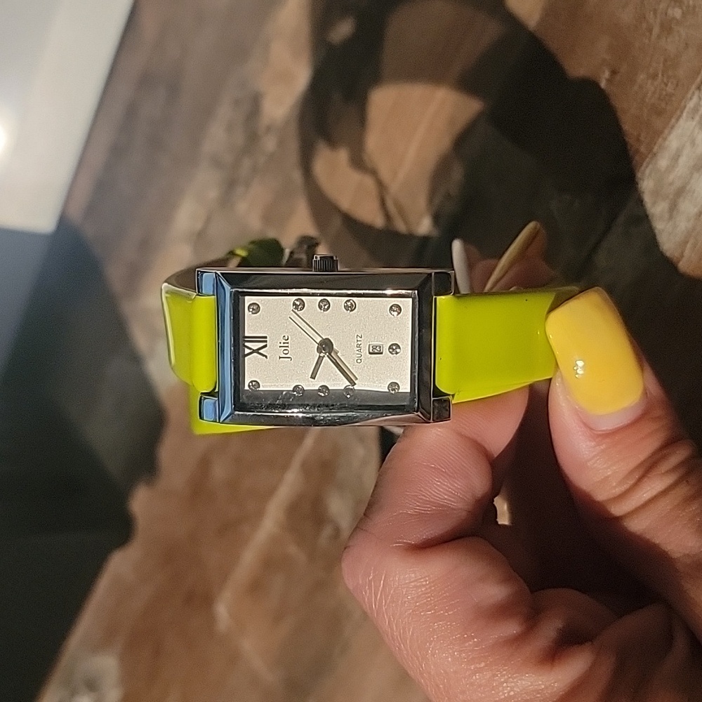 Green leather Jolie watch/bracelet